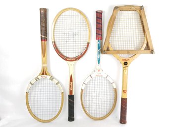 Lot Of 4 Vintage Tennis Racquets