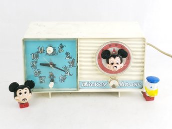 Vintage Mickey Mouse Clock Radio And Mickey And Donald Nightlights