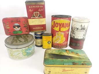 Vintage Tin Advertising Kitchen Lot