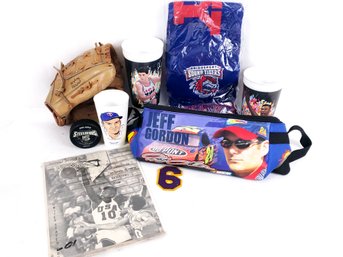 Mixed Sorts Themed Lot,  Jeff Gordon Cooler, Dream Team Cups,  Wilson Glove And More