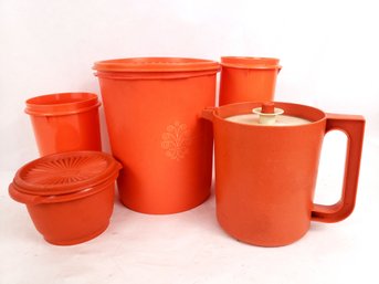 Mixed Orange Tupperware Lot