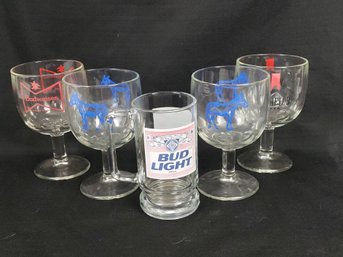 Mixed Vintage Beer Glass Lot