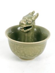 Celedon Dragon Teacup