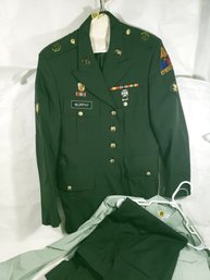 Military Uniform With Old Ironsides Patch And Many Pins