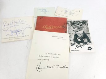 1940s-50s European Autograph Book Including  Winston Churchill Wife