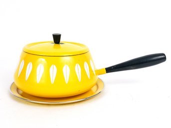 Yellow Lotus Catherineholm Fondue Pot With Underplate