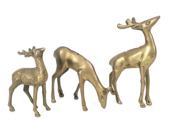 Brass Reindeer Set