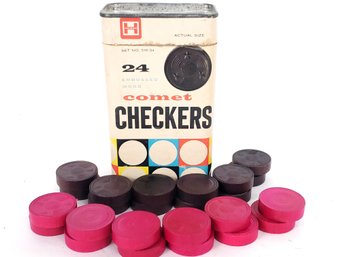 Vintage Halsam Comet Checkers Complete Set