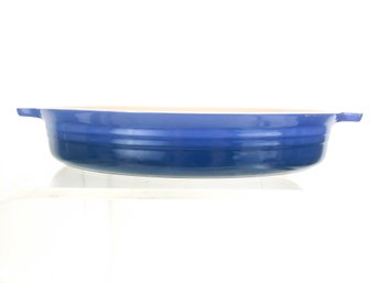 NEW Le Creuset Stoneware Cobalt Casserole Navy Blue Enamel Oval Au Gratin Pan