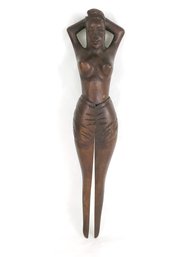 (     Size.       )Carved Female Figural Nutcracker