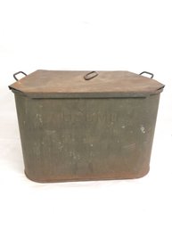 USQMC Military Large Metal Tin Storage Box