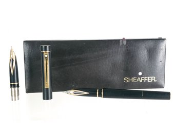 Sheaffer White Dot 14K 585 Nib Black Matte Fountain Pen In Box W Extra Nib