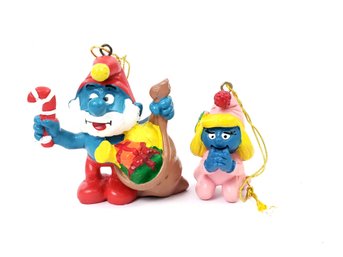 1980s Smurfs Christmas Ornaments