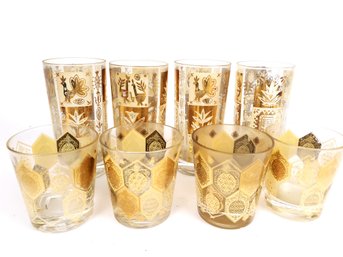 2 Sets Of Mid Century Glasses