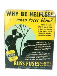 Vintage Buss Fuse Store Display With Fuses