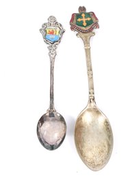 Pair Of Collector Spoons, 1 800 Silver