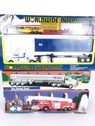 Lot Of 3 Vintage Tractor Trailer Trucks In Box