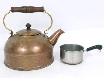 Revere Ware Copper Teapot And 1 Cup Measure