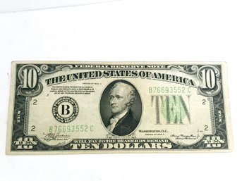 1934 $10  Dollar Bill