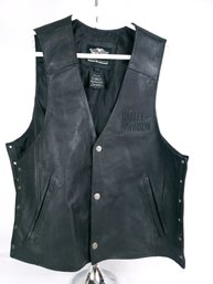Large Harley Davidson Leather Vest