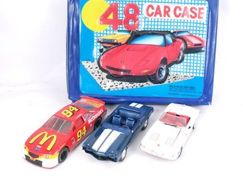 Car Case With 3 1/12 Diecast Cars