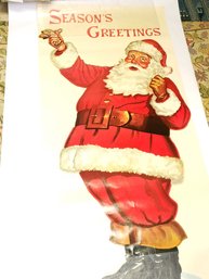 HUGE 75' 36' Store Display Christmas Poster With Santa