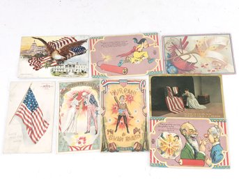 Lot Of Vintage Patriotic Postcards