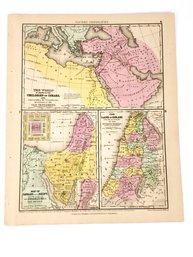 Thomas Cowperthwait The World As Known By The Children Of Israel Antique Map