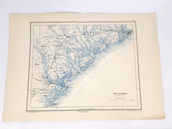 Antique French Made Map Of The Sea Islands