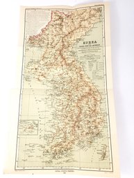 Antique 1883 Map Of Korea, Gotha Justus Perthes