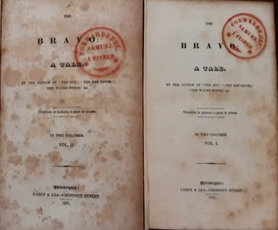 THE BRAVO : A TALE, BY JAMES FENIMORE COOPER, 1831, IN 2 VOLUMES, CAREY & LEA, CHESTNUT STREET, PHILADELPHIA T