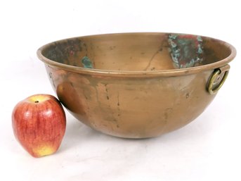 Large Vintage Copper Mixing Bowl 6' X 12'