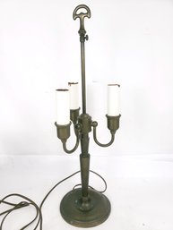 Antique Miller Lamp 3 Arm Candelabra Design
