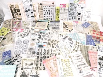 Huge Lot Of Clear Crafting Stamps