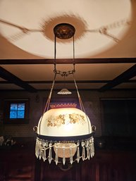 Antique Victorian Hanging Parlor Lamp