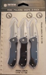 New In Package Tactical Performance Mini Folding Knife 3 - Pack Set