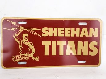 Vintage Sheehan High School Wallingford Football License Plate