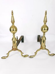 Vintage Brass Andirons