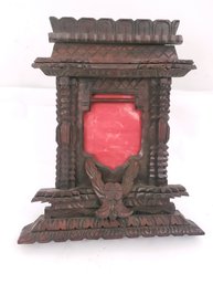 Tramp Art Style Carved Picture Frame