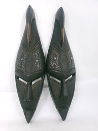 Pair Of Carved African Masks From Ghana