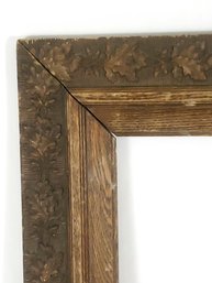 Vintage Wood Picture Frame With Oak Leaves