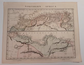 1828 Map OF NORTHERN AFRICA Pub. By A. Arrowsmith, Hydrographer To His Majesty, LONDON,  13 1/2 ' X 11 '
