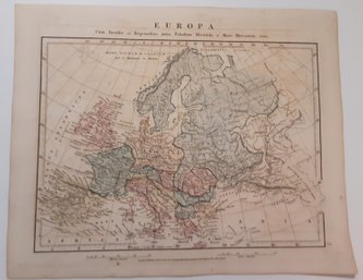 1828 Map, EUROPA , Pub. By A. Arrowsmith, Hydrographer To His Majesty, London. Approx.  13 1/2 ' X 11'