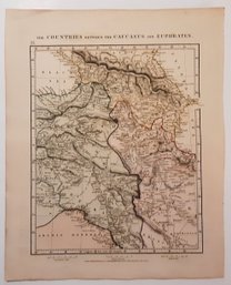 1828 Map, COUNTRIES BTWN CAUCASUS/ EUPHRATES, By A. Arrowsmith, Hydrographer To His Majesty, London 13.5 X 11