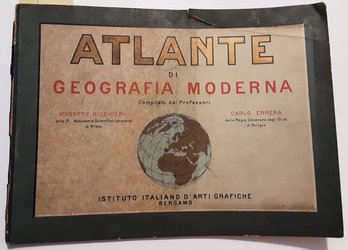 1923 , ATLANTE DI GEOGRAFIA MODERNA Compilato Dai Professori GIUSEPPE RICCHIERI & CARLO ERRERA