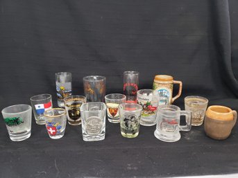 Lot 1 Of 15 Vintage Various Shot Glasses