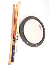 Remo Practice Pad With 3 Various Drum Sticks