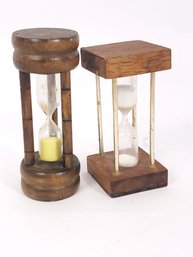 Pair Of Hourglasses In Cages