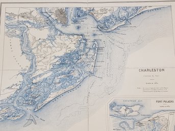 Antique Map Of Charleston South Carolina