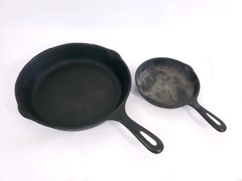 Pair Of Cast Iron Pans, 1 Wagner Other USA
